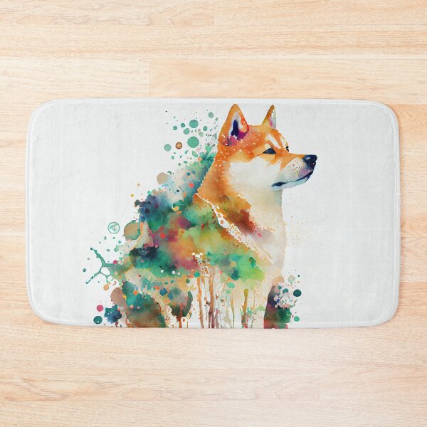 Item preview, Shiba Inu Watercolor Portrait designed and sold by Mitch-Angelo.