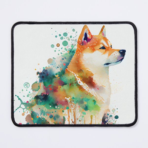 Item preview, Shiba Inu Watercolor Portrait designed and sold by Mitch-Angelo.