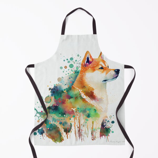 Item preview, Shiba Inu Watercolor Portrait designed and sold by Mitch-Angelo.