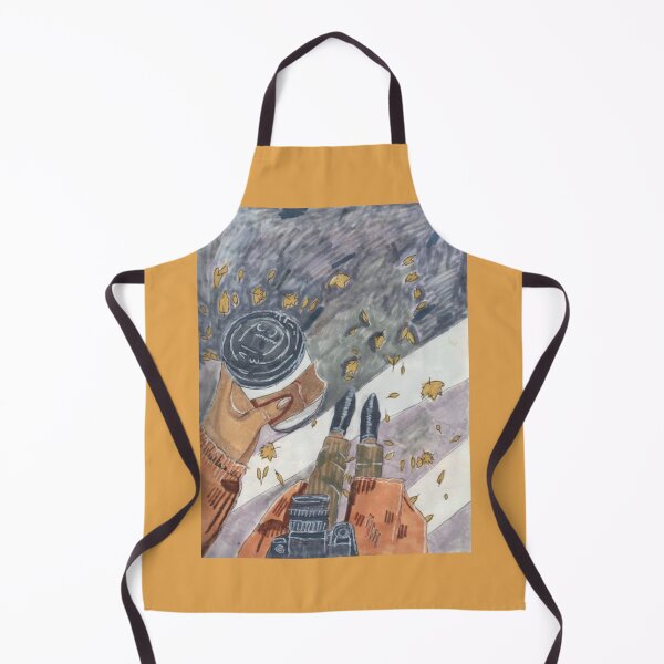 Item preview, Autumn Walk with Mug of Coffee designed and sold by mila-ola.