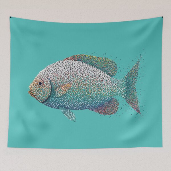 Item preview, Fish Pointillist Design Art (Ocean Animal Creation) designed and sold by blaizedesigns.