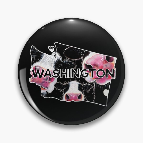 Item preview, Washington State silhouette with Cows painting on the inside designed and sold by FarmsteadAcers.