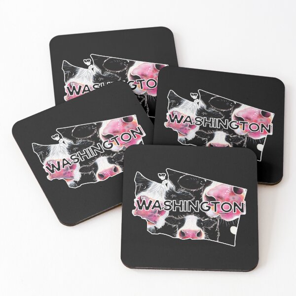 Item preview, Washington State silhouette with Cows painting on the inside designed and sold by FarmsteadAcers.