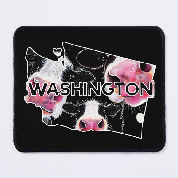 Item preview, Washington State silhouette with Cows painting on the inside designed and sold by FarmsteadAcers.