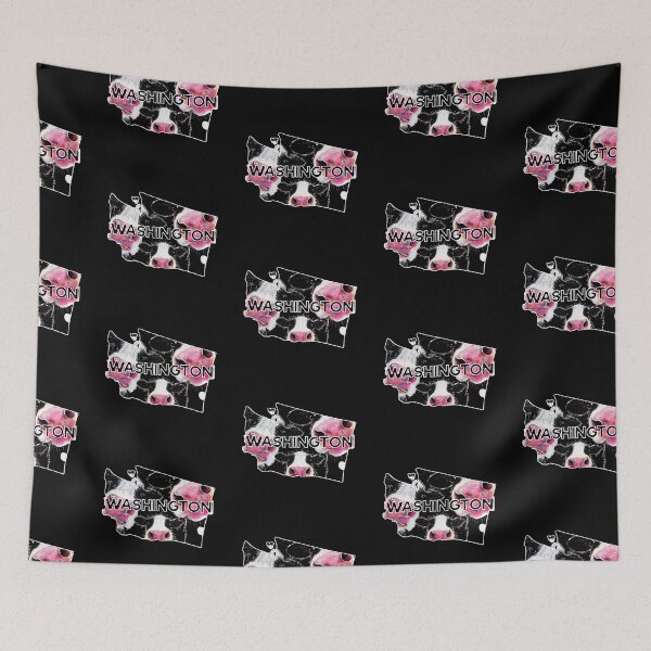 Item preview, Washington State silhouette with Cows painting on the inside designed and sold by FarmsteadAcers.