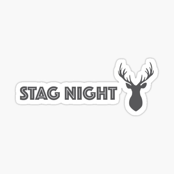 Stag Night Sticker