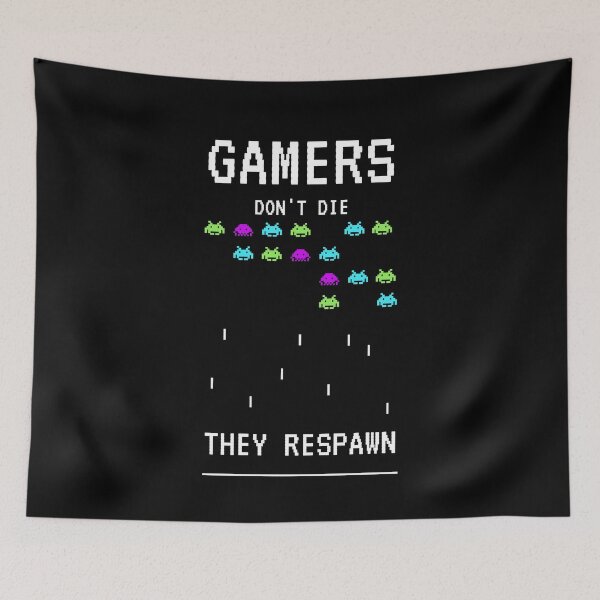 Item preview,  Gaming Slogans - Gamers Dont Die They Respawn - Funny Gamer Novelty Designs designed and sold by ImagesDesigns.