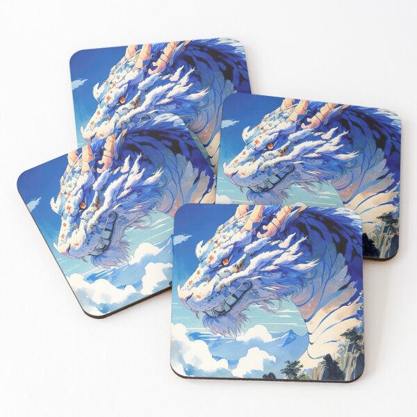 Item preview, Water color anime donghua tiger dragon in clouds designed and sold by RK - Shop.
