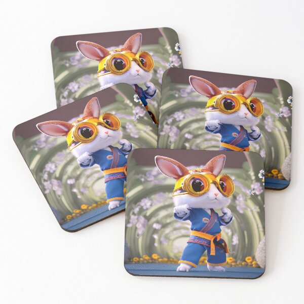 Item preview, Rabbit In The Karate Suit Digital Art designed and sold by ArtsyWishesShop.