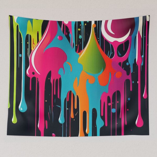 Item preview, Colorful dripping splatters of vibrant paint designed and sold by RK - Shop.
