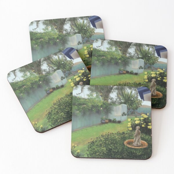 Item preview, A garden/courtyard from Australia, Goulburn - digitalpainting designed and sold by EmeraldeaArt.