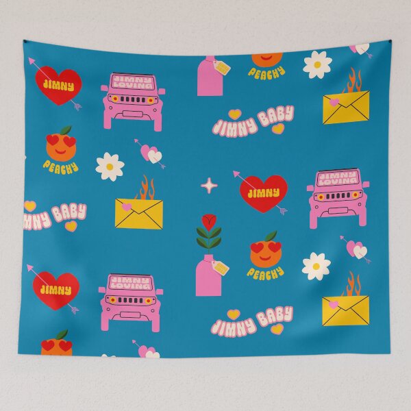 Item preview, Valentine's Jimny Pattern in Blue | Mini Stickers designed and sold by stoicjimny.