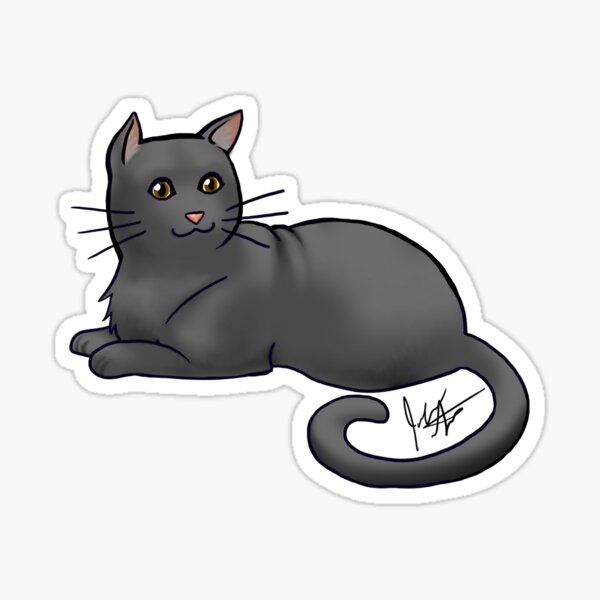 Black Cat Sticker