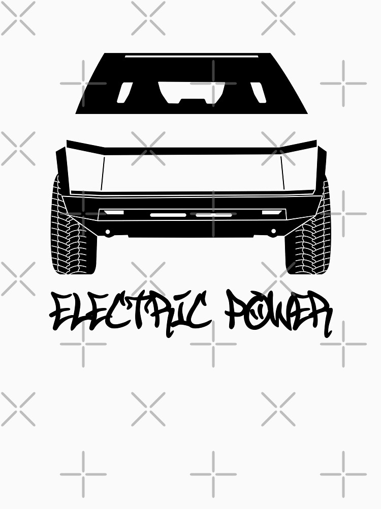 Thumbnail 7 von 7, Classic T-Shirt, Cybertruck-Silhouette (vorne, schwarz) designt und verkauft von 718Raindeer.