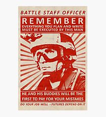 Battle Staff Officer Photographic Print