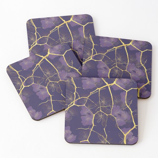 Item preview, Irises. Japanese Kintsugi Pattern  designed and sold by CatCoconut-Art.