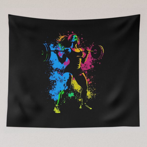 Item preview, Colorful power lifting weight gym funny gift gym shirt for women designed and sold by jojocat90.