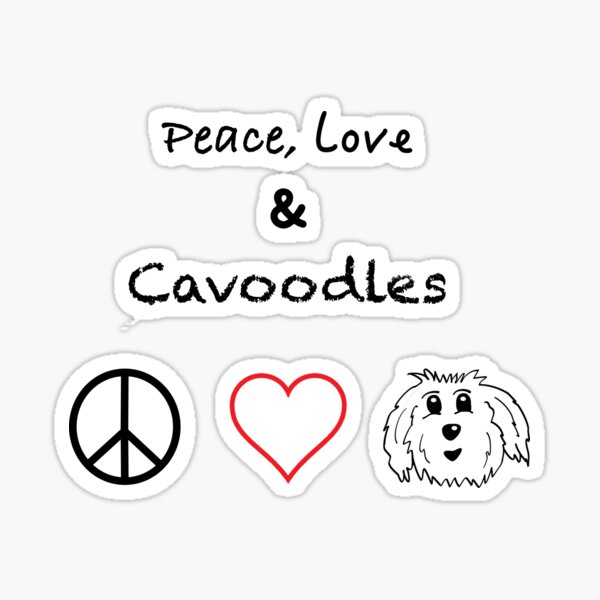 Item preview, Peace, Love and Cavoodles designed and sold by OodleWear.