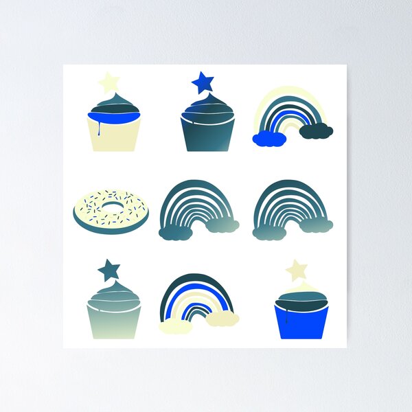 Artikelvorschau, Vibrant Variation of cupcake icing with Mint Julep, Mimosa, Mimosa and finally cupcake icing entworfen und verkauft von TechsQuickArt.