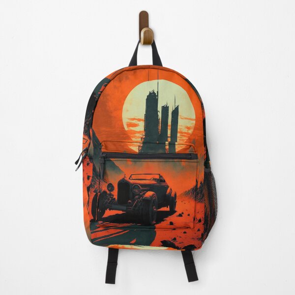 Item preview, Dystopian Sunrise: A Post-Apocalyptic Hot Rod Scene for Fans of Brutalism and American Industry designed and sold by RodZnRoll.