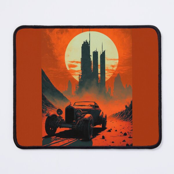 Item preview, Dystopian Sunrise: A Post-Apocalyptic Hot Rod Scene for Fans of Brutalism and American Industry designed and sold by RodZnRoll.