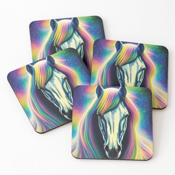 Item preview, Mystical Rainbow Horse | Colorful Horse Art | Horse Decor Artwork | Space Aesthetic designed and sold by MysticMyras.