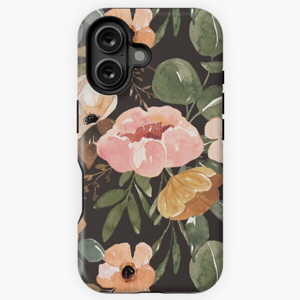 Vista previa del artículo con la obra «Boho Floral, Moody Floral, Flores de acuarela rosa rubor, Decoración floral vintage», diseñado y vendido por cateandrainn.