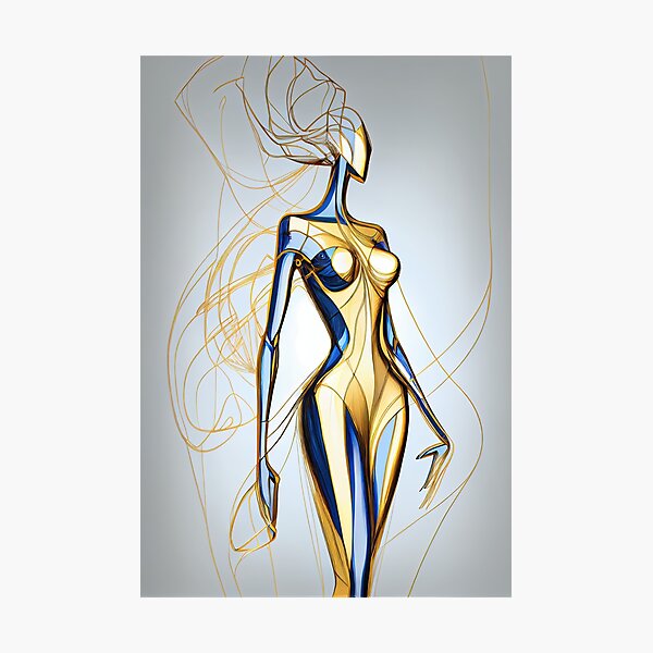 Item preview, Elegant Entwined: Abstract Female Form designed and sold by Colourpixels.