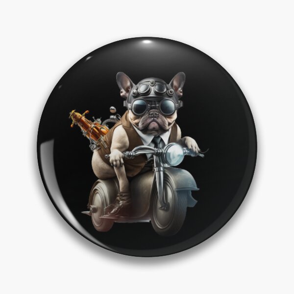 Item preview, French Bulldog Riding Motorcycle Glasses And Helme With A Smoking Jacket On. designed and sold by adembulut.