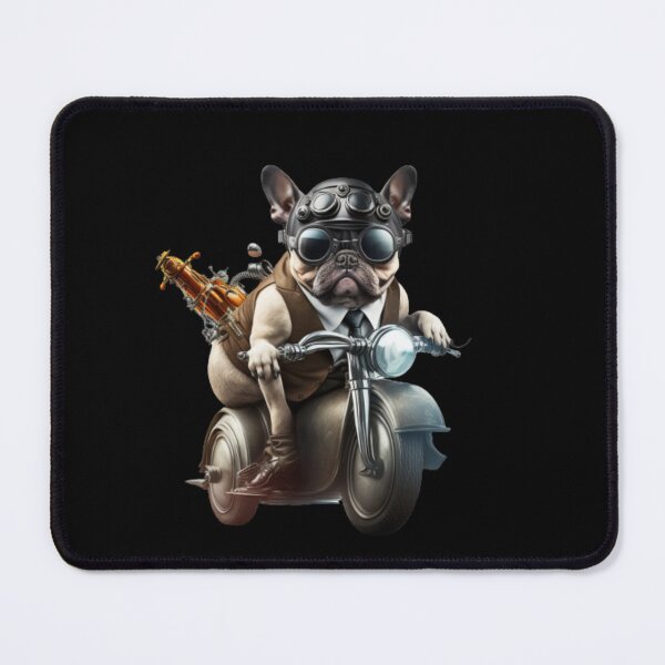 Item preview, French Bulldog Riding Motorcycle Glasses And Helme With A Smoking Jacket On. designed and sold by adembulut.