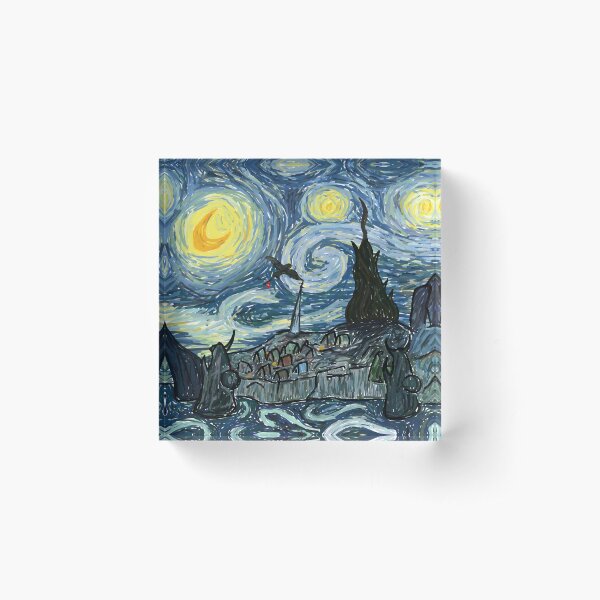 Berk's Starry Night Acrylic Block