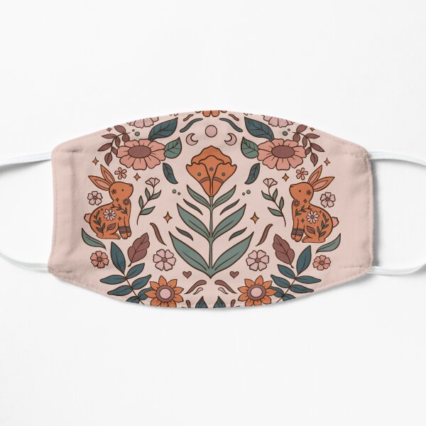 Folk Bunny Art Masque sans plis