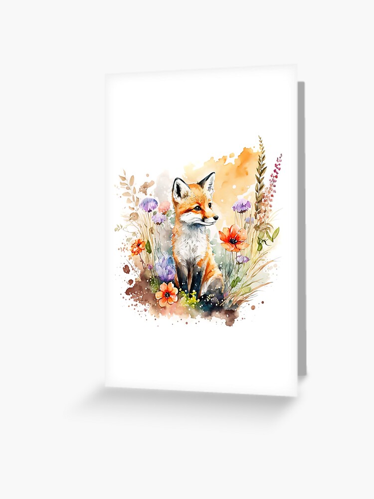 Carte D'anniversaire De Salutation Happy Birthday, Fox Avec Le Numéro