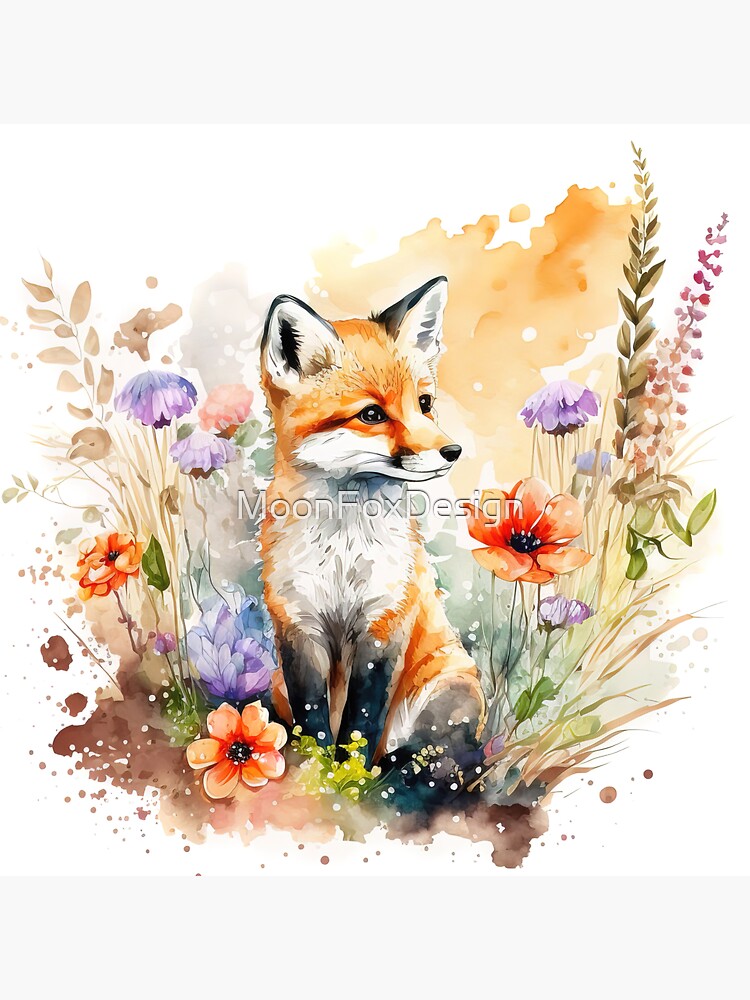 Fox retailer Watercolor Painting