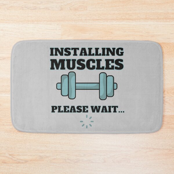 Item preview, INSTALLING MUSCLES PLEASE WAIT,FUNNY FITNESS designed and sold by hijasminflower.