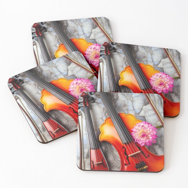 Item preview, Baroque And pocket Violin With pink Dahlia designed and sold by Garry Gay.