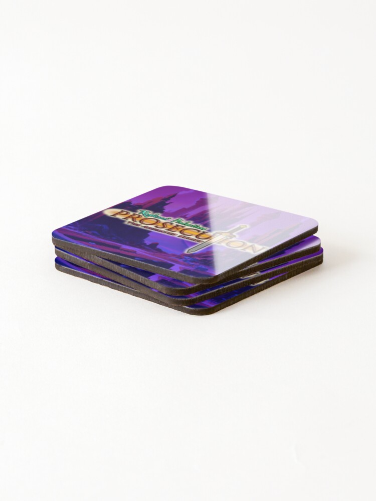 Thumbnail 4 of 5, Coasters (Set of 4), Prosecution Logo Background Version designed and sold by RKZPOfficial.