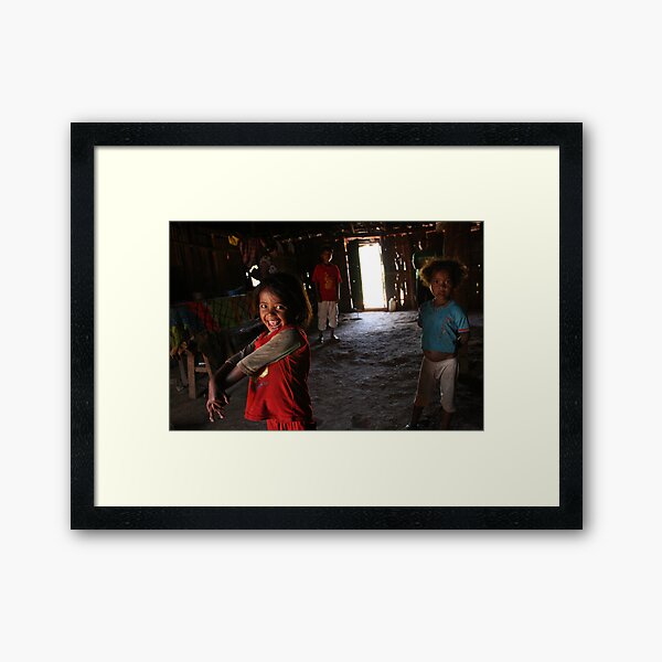 Mazarela and family by Luigi Acquisto Framed Art Print