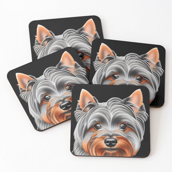Item preview, Yorkshire Terrier, charcoal drawing 2, Ai Generated Art  designed and sold by ACC .