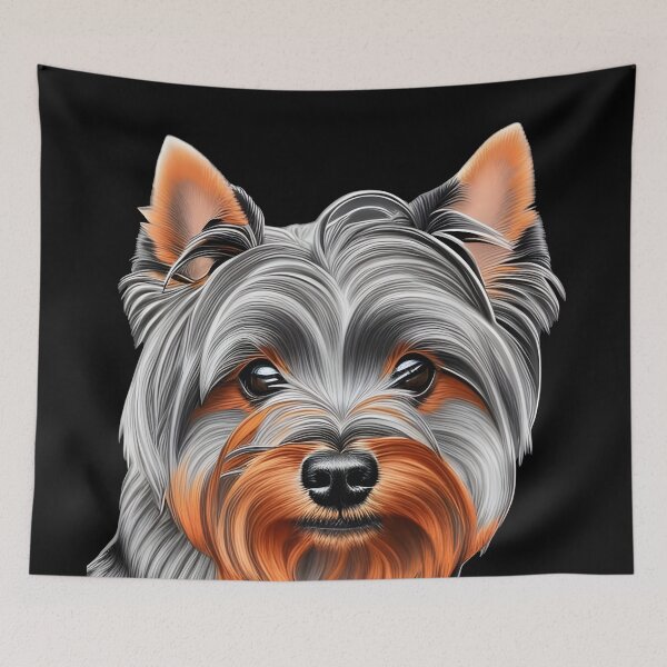 Item preview, Yorkshire Terrier, charcoal drawing 2, Ai Generated Art  designed and sold by ACC .