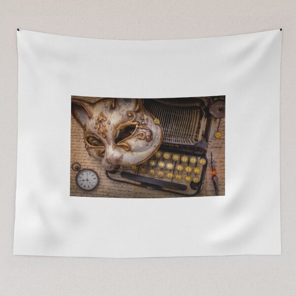 Item preview, Cat Mask On Old Typewriter designed and sold by Garry Gay.