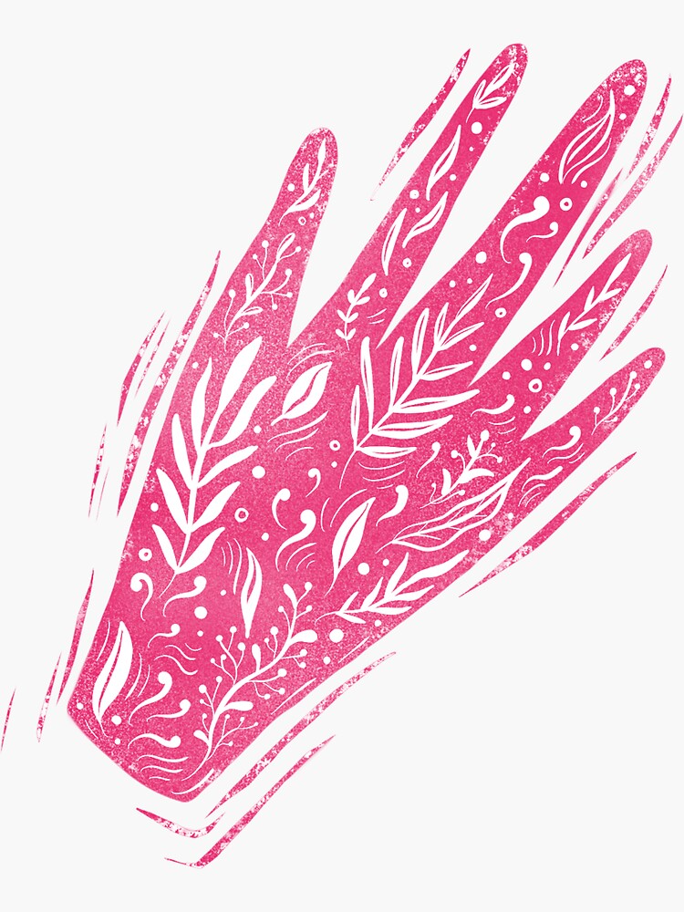 Decorative pink hand by mirunasfia