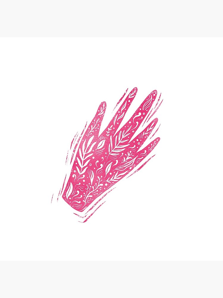 Decorative pink hand by mirunasfia
