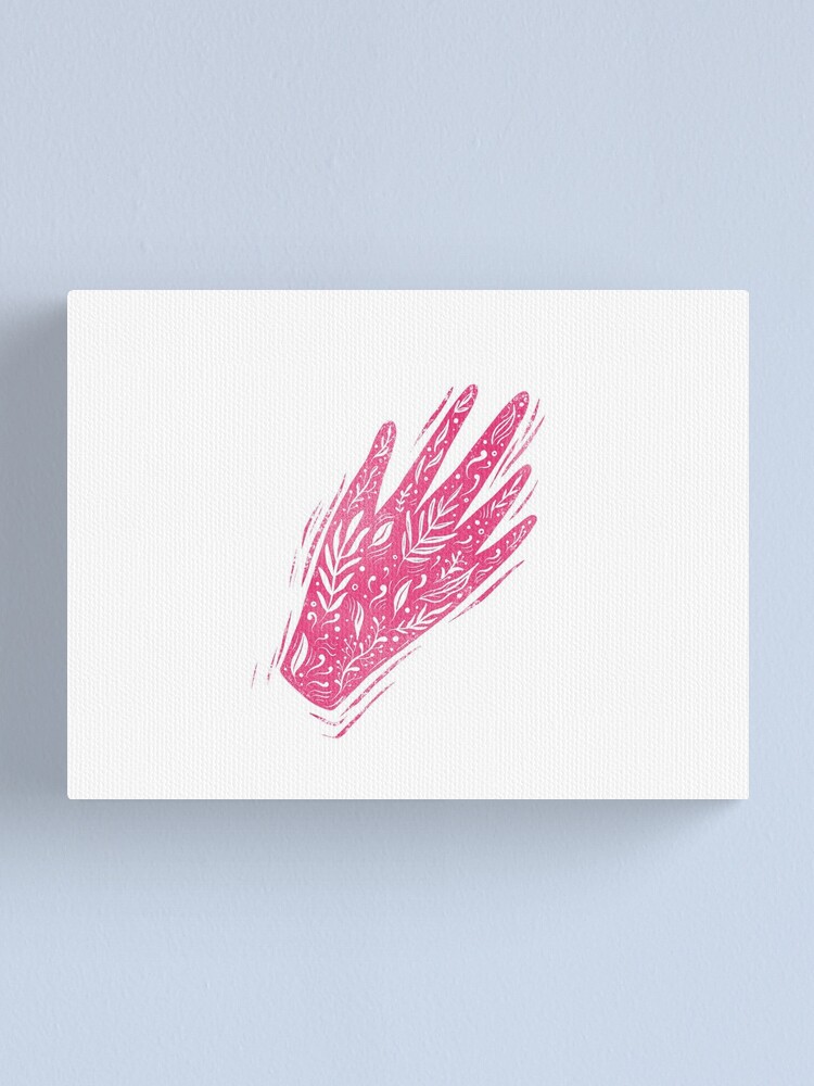Alternate view of Decorative pink hand Canvas Print