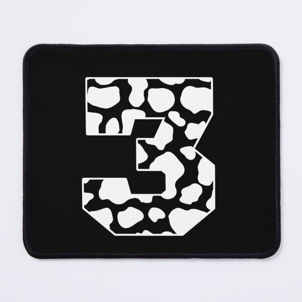 Item preview, Number 3 Black and white cow pattern Cow spots designed and sold by FarmsteadAcers.