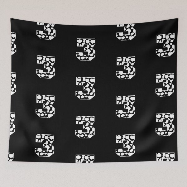 Item preview, Number 3 Black and white cow pattern Cow spots designed and sold by FarmsteadAcers.