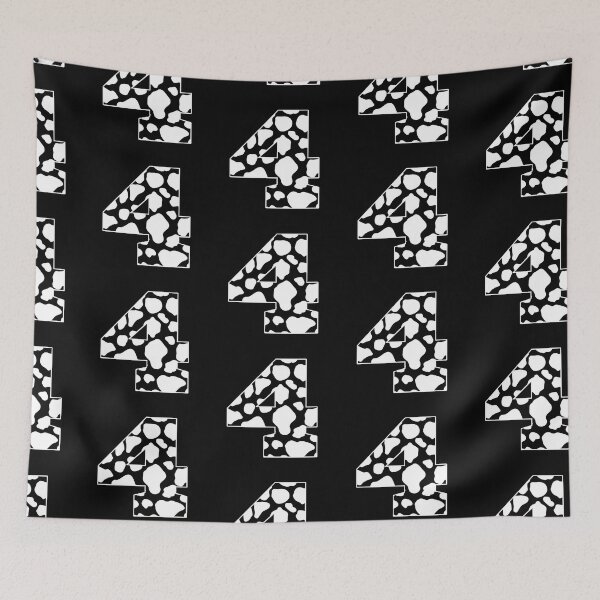 Item preview, Number 4 Black and white cow pattern Cow spots designed and sold by FarmsteadAcers.