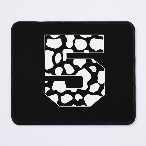 Item preview, Number 5 Black and white cow pattern Cow spots designed and sold by FarmsteadAcers.