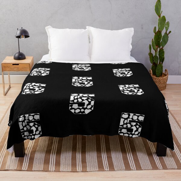 Item preview, Number 5 Black and white cow pattern Cow spots designed and sold by FarmsteadAcers.