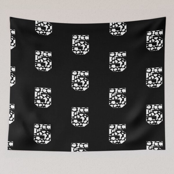 Item preview, Number 5 Black and white cow pattern Cow spots designed and sold by FarmsteadAcers.